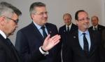 Prezydenci Polski Bronisław Komorowski i Francji Francois Hollande podczas rozmów na szczycie w Chicago 