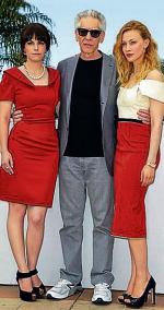 Emily Hampshire, David Cronenberg i Sarah Gadon  