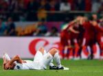 Rozpacz po przegranym Euro. Na zdjęciu Damien Perquis