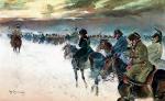 „Odwrót Napoleona spod Moskwy” pędzla  Jerzego Kossaka  