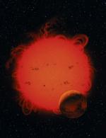 Czerwony olbrzym – gwiazda, która starzejąc się, wchłania swój układ planetarny