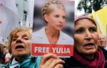 Zwolennicy Julii Tymoszenko żądali wczoraj jej uwolnienia przed sądem w Kijowie 