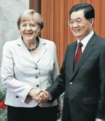 Angela Merkel i Hu Jintao  w Pekinie 