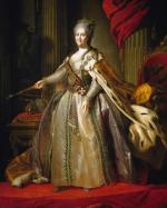 Caryca Katarzyna II występuje na otwartej kilka dni temu niemiecko- -rosyjskiej wystawie w roli kolekcjonerki dzieł sztuki. Lakonicznie wspomina się, że „w czasie jej panowania doszło do rozbiorów Polski”.  (Obraz Fiodora Rokotowa)