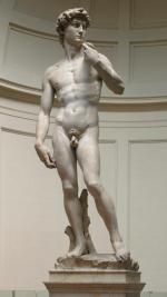 Dawid wyrzeźbiony przez Michała Anioła przedstawia ideał mężczyzny z 1501 roku 