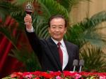 Premier Wen Jiabao wznoszący toast za pomyślność Chin