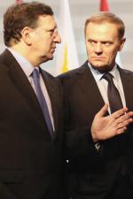 Donald Tusk i Jose Manuel Barroso wczoraj w Brukseli 