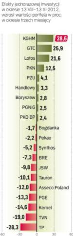 Akcje 20 największych spółek giełdowych