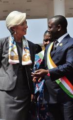 W MFW jest nad-reprezentacja Europy – skarżą się państwa  z innych regionów świata. Na zdjęciu szefowa MFW Francuzka Christine Lagarde  z szefem parlamentu Wybrzeża Kości Słoniowej Guillaume’em Soro. Odwiedziła ten afrykański kraj w styczniu 