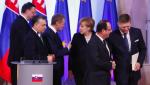 Spotkanie w Warszawie pierwszy raz w takim gronie: od lewej Petr Nečas, Viktor Orbán, Donald Tusk, Angela Merkel, Francois Hollande i Robert Fico 