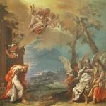 Abraham i trzej aniołowie, obraz Sebastiana Ricciego, jeszcze na początku marca wisiał  w muzeum sztuki w Saint-Étienne jako depozyt Luwru