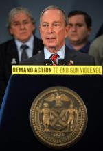 Michael Bloomberg na niedawnej konferencji prasowej  na temat ograniczenia obrotu bronią