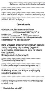 Wzór 1 – Oświadczenie składane przez podmiot prowadzący działalność