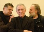 Krzysztof Globisz, Jerzy Trela i Roman Gancarczyk podczas prób w „Zrzędności i przekorze” 