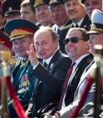 Prezydent Władimir Putin podczas parady z okazji Dnia Zwycięstwa