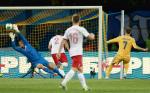 Andrij Jarmolenko zdobywa zwycięskiego gola dla Ukrainy. Fot. Efrem Lukatsky