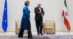 Catherine Ashton na spotkaniu w Genewie z Mohammadem Dżawadem Zarifemap