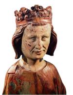 Święty Ludwik IX (drewniana figura z XIV w.). Zapadł w sen kataleptyczny, ocknął się, ruszył na krucjatę 