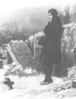 Mickiewicz nad grobem przyjaciela Garczyńskiego, Awinion 1833.