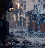 Stare miasto w Aleppo po walkach w styczniu 2013 r.  