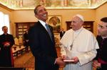 Watykańska audiencja. Dla najwyższych hierarchów Kościoła katolickiego Barack Obama to „człowiek totalnie zeświecczony” AFP/