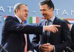 NATO ostrożne wobec Kijowa: spotkanie szefa ukraińskiej dyplomacji Andrija Deszczycy i szefa NATO Andersa Fogh Rasmussena 