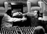Stanley Kubrick i Jack Nicholson  na planie filmu „Lśnienie”, 1980