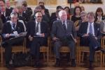 Peter Ackerman, Mohamed el-Baradei, Lech Wałęsa  i Jan Kulczyk podczas spotkania na Zamku Królewskim 