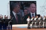 Barack Obama i Władimir Putin na obchodach D-Day