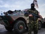 Rosyjski separatysta w okolicy miejscowości Karliwka w obwodzie donieckim. Tu nikt nie zdecydował się na złożenie broni