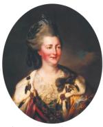 Katarzyna II, „dama wielkiej ongiś urody”, w roku 1782