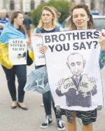 Protest w Wiedniu przeciwko wizycie rosyjskiego prezydenta Władimira Putina 