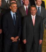 Brack Obama  i John Boehner.  Za oficjalnymi  uśmiechami kryje się wzajemna  niechęć