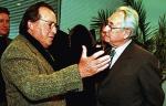 Paul Mazursky i Andrzej Wajda podczas festiwalu Camerimage, 2001 rok 