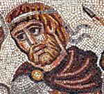 Głowa  z mozaiki  w synagodze – być może Aleksandra Wielkiego  