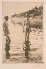 Anders Zorn, „Płytka woda”, 1913
