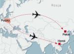 Zamknięcie korytarza syberyjskiego oznaczałoby dla LOT-U wydłużenie podróży do Pekinu