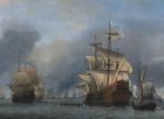 Tak namalował w 1666 roku bitwę morską Willem van de Velde – kapitulacja Prince Royal