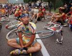 Siedzący protest kolarzy podczas Tour de France 1998 r.