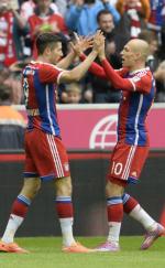 Robert Lewandowski i Arjen Robben poprowadzili Bayern do zwycięstwa 4:0 nad Hannoverem 96