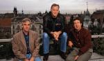 Pink Floyd w Pradze (1994). Od lewej: Wright, Gilmour, Mason 