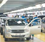 Produkcja modelu Łada Granta w fabryce w Togliatti, należącej do firmy AwtoWAZ, kontrolowanej przez alians Renault-Nissan
