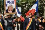 Kampania prezydencka 2012 roku. Louis Aliot podczas wiecu w Perpignan na południu Francji