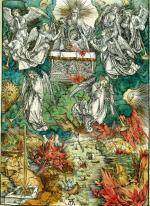 Siedem obwieszczających apokalipsę  trąb anielskich w wizji Dürera.