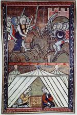 Fragment kroniki kastylijskiej z XIV wieku: rekonkwista na półwyspie iberyjskim