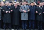 Ukraińscy i europejscy politycy podczas Marszu Godności w Kijowie