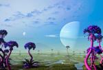 „55 Cancri f.” Tak życie na odległej od nas o 41 lat świetnych planecie wyobraża sobie artysta