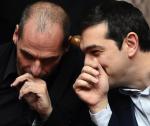 Minister finansów Grecji Janis Waroufakis (z lewej)  oraz premier tego kraju Aleksis Cipras (z prawej)  mają coraz mniej czasu na rozwiązanie problemu długu