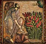 „Mojżesz i krzew gorejący”. Bizantyjska mozaika z klasztoru św. Katarzyny na Synaju 