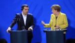 Aleksis Cipras, premier Grecji i Angela Merkel, kanclerz Niemiec